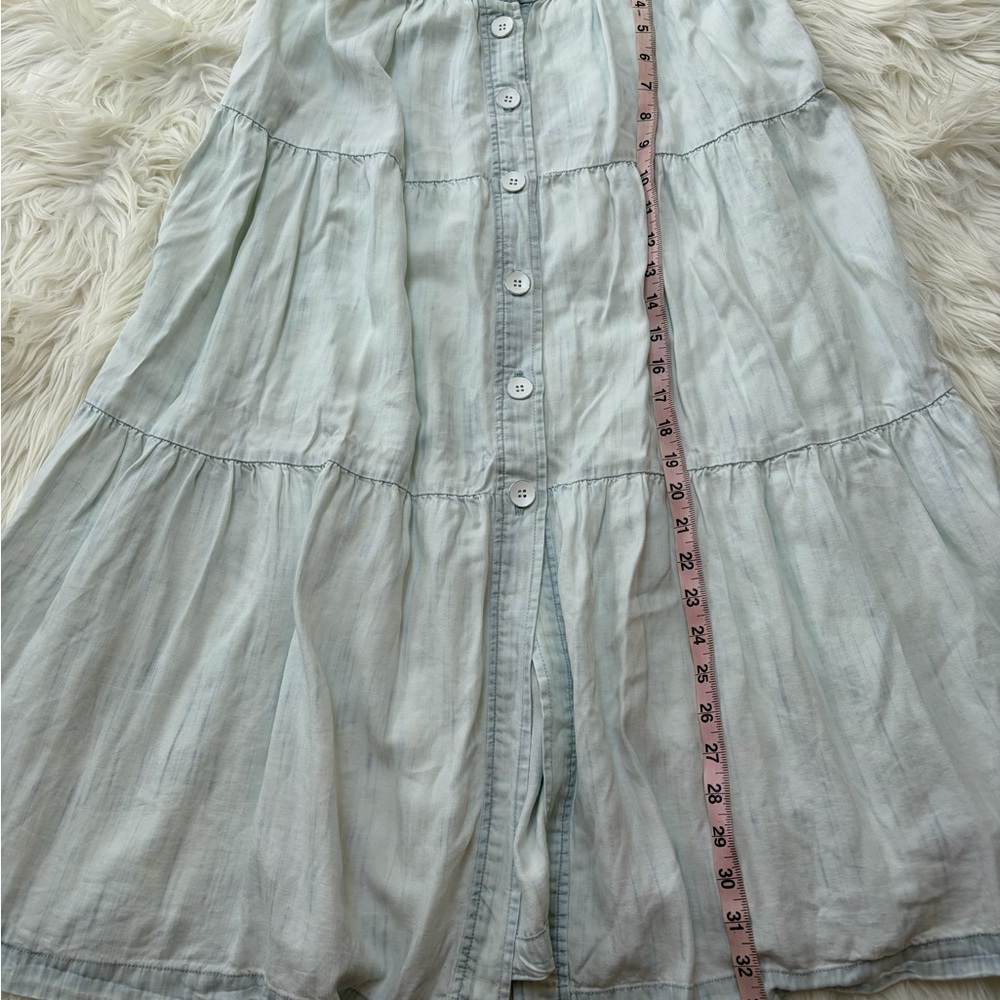 Anthropologie Light Blue A-Line Skirt - Picture 2 of 5